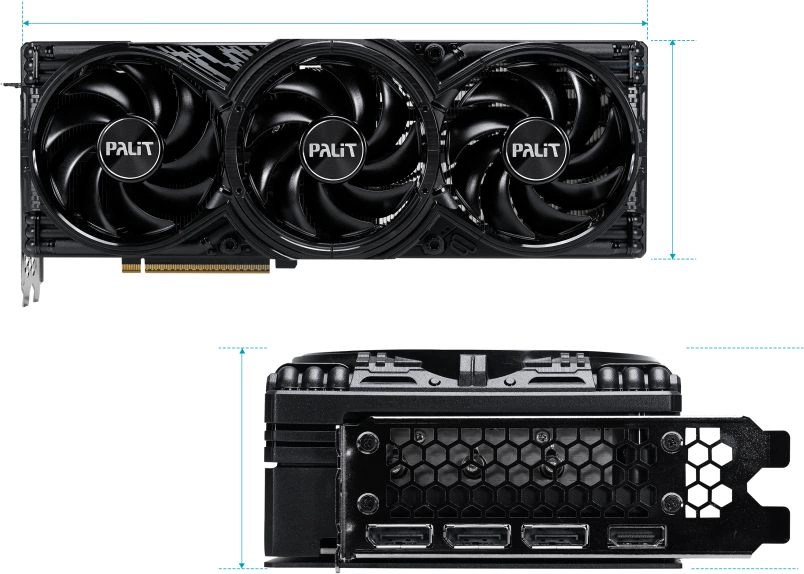 Видеокарта Palit PCI-E 5.0 PA-RTX5080 GAMINGPRO NVIDIA GeForce RTX 5080 16Gb 256bit GDDR7 2295/30000 HDMIx1 DPx3 HDCP Ret