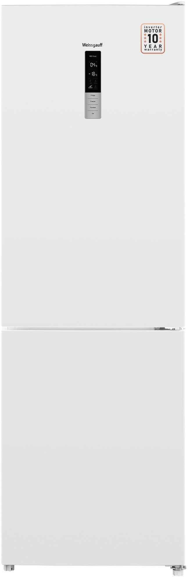 Холодильник Weissgauff WRK 1850 D Full NoFrost White Glass 2-хкамерн. белый