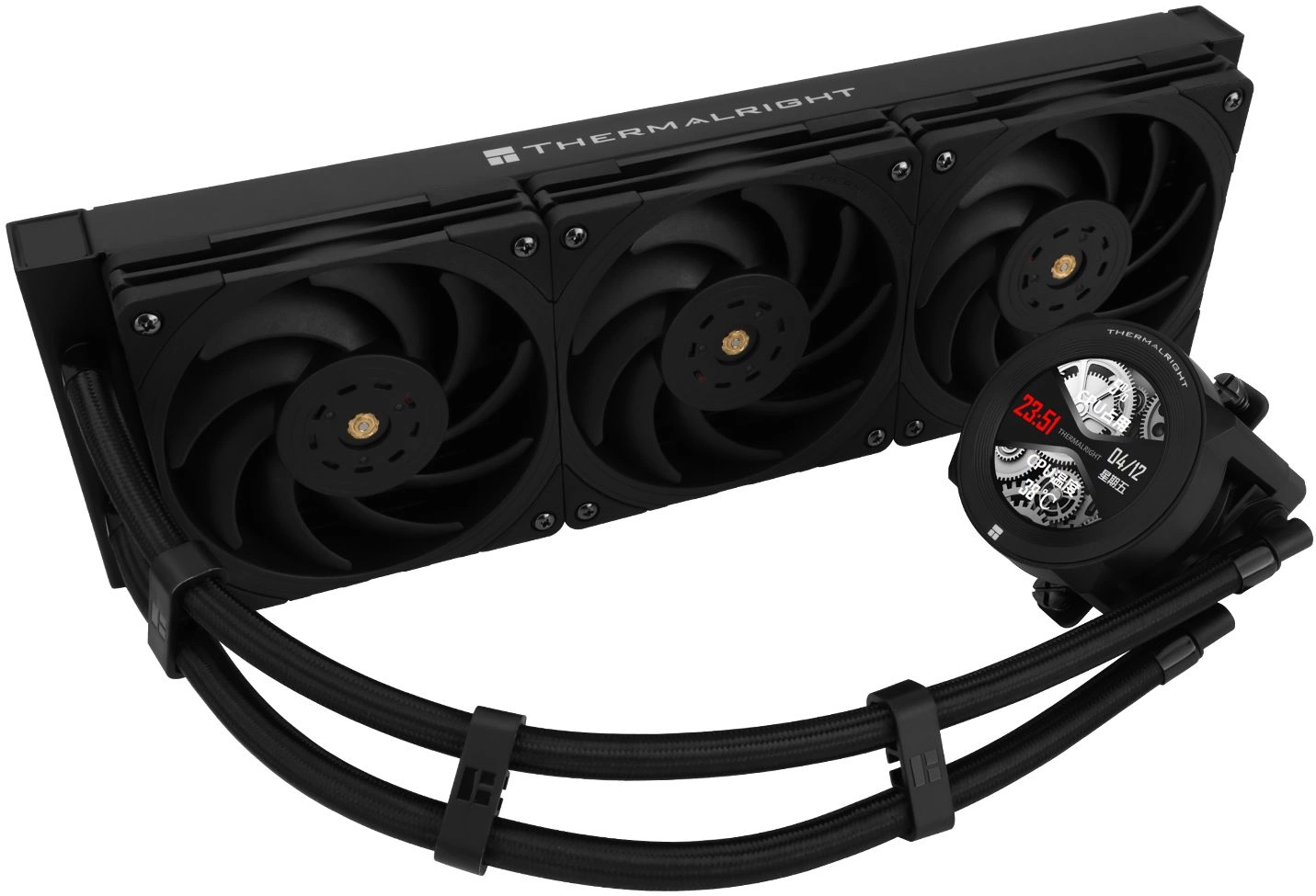 Система водяного охлаждения Thermalright Core Vision 360 ARGB Soc-AM5/AM4/1200/1700/1851 черный 4-pin 28.1dB Al LCD Ret (C-VISION-360-BL)
