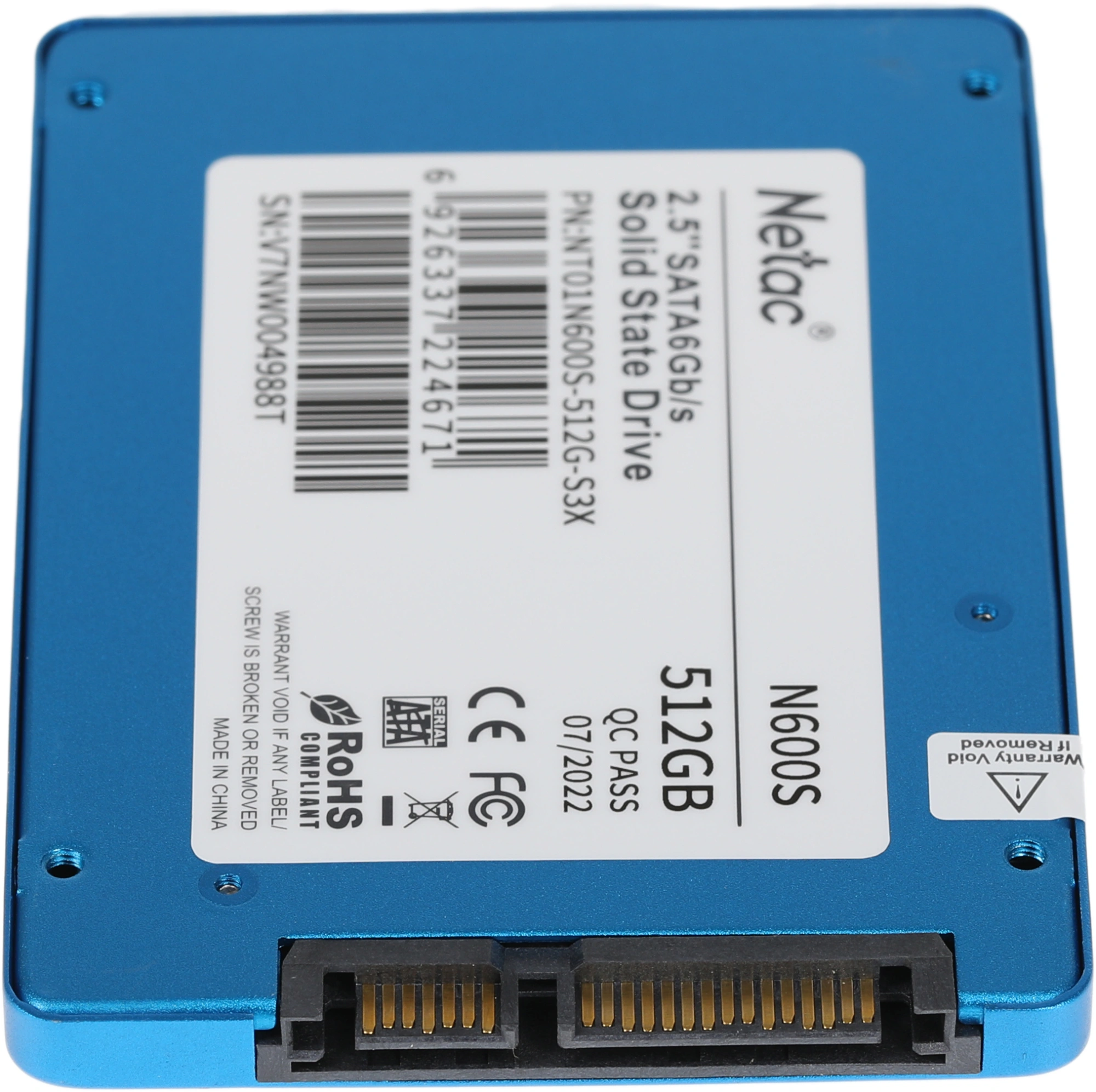 Накопитель SSD Netac SATA-III 512GB NT01N600S-512G-S3X N600S 2.5"