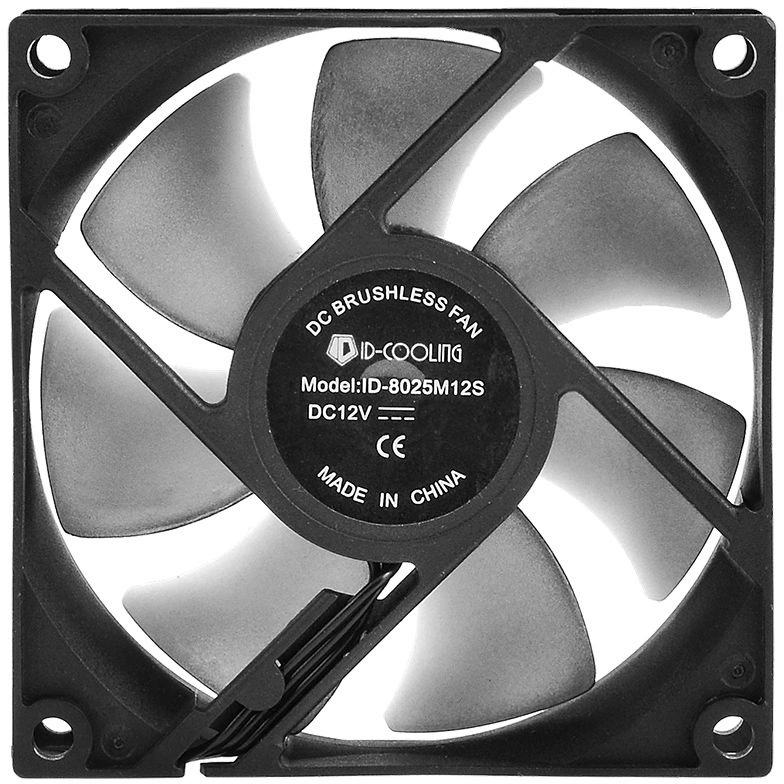 Вентилятор для корпуса ID-Cooling NO-8025-SD 80х80x25 черный 3-pin 21дБ Ret
