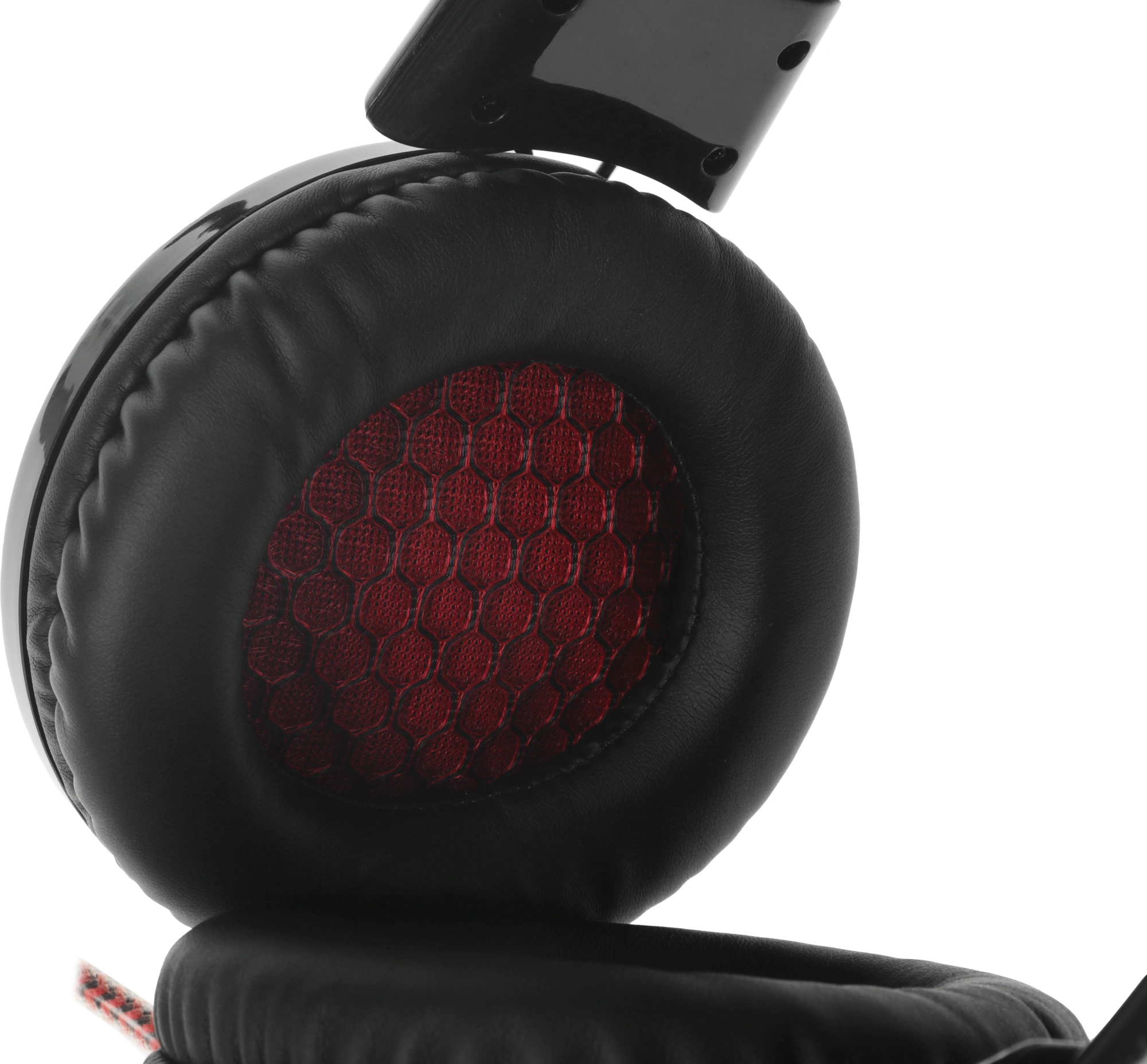 Наушники с микрофоном Оклик HS-G300 ARMAGEDDON черный/красный 2.2м мониторные оголовье (337457)