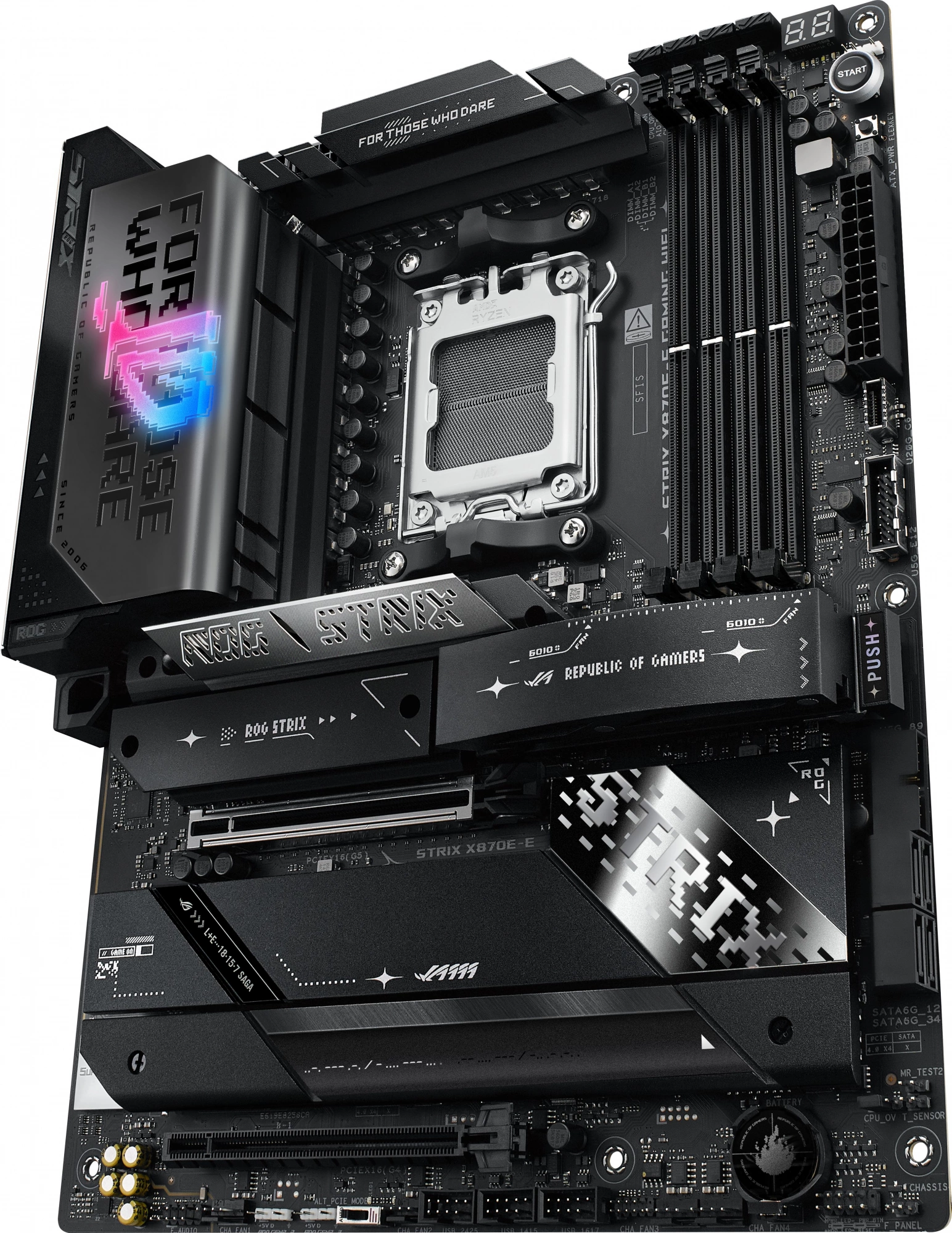 Материнская плата Asus ROG STRIX X870E-E GAMING WIFI Socket AM5 AMD X870E 4xDDR5 ATX AC`97 8ch(7.1) 5Gigabit RAID+HDMI