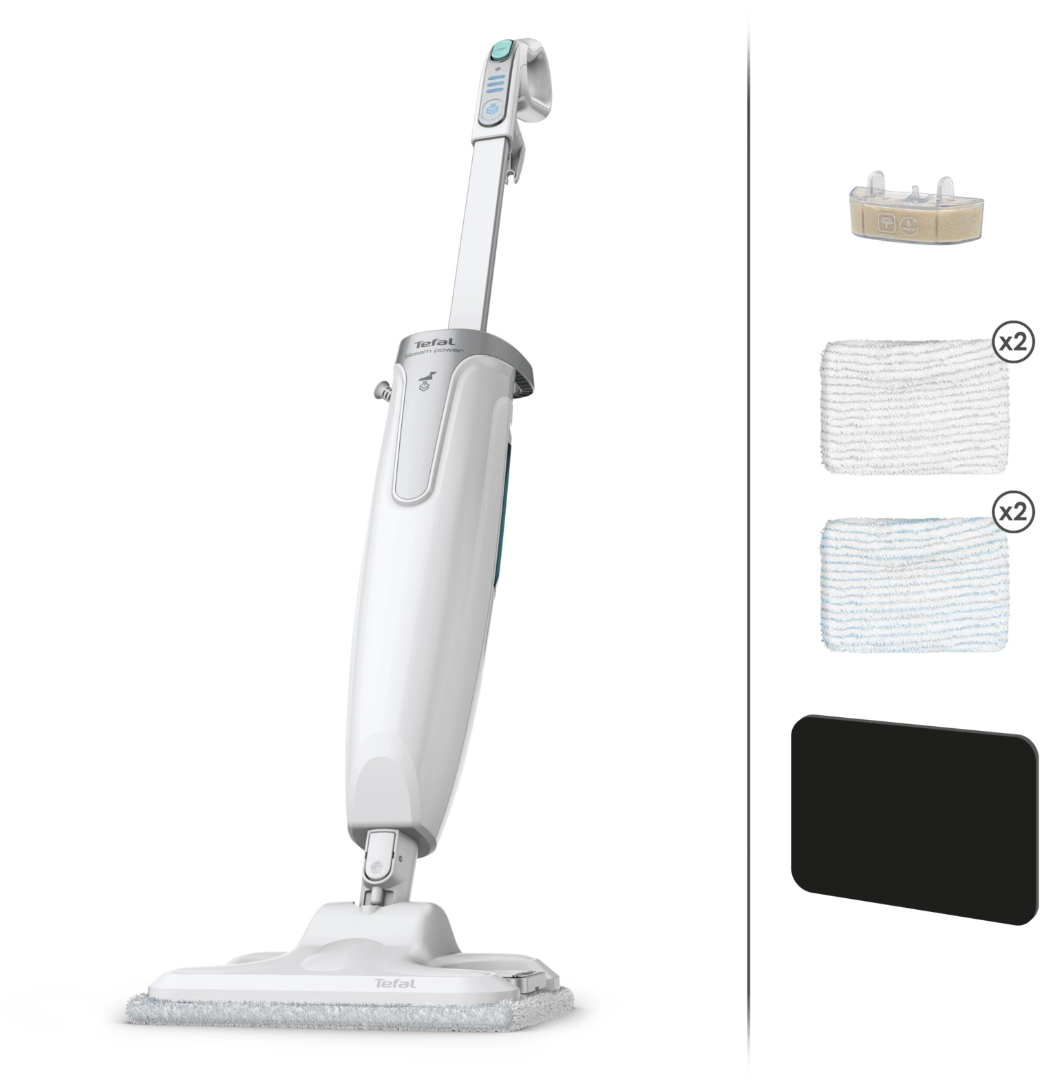 Швабра паровая Tefal VP6557RH 1200Вт белый