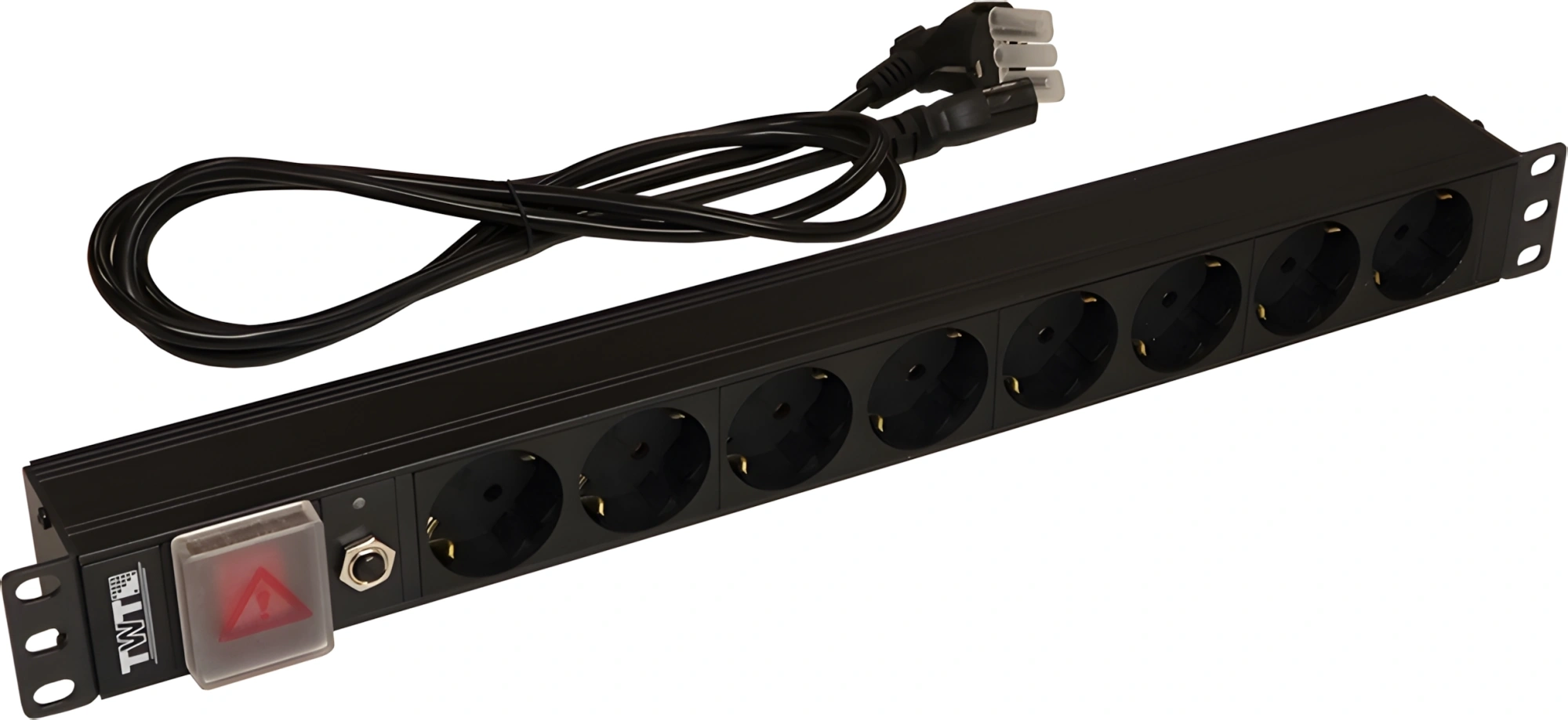 Блок распределения питания Lanmaster TWT-PDU19-10A8P-3.0 гор.размещ. 8xSchuko базовые 10A Schuko 3м