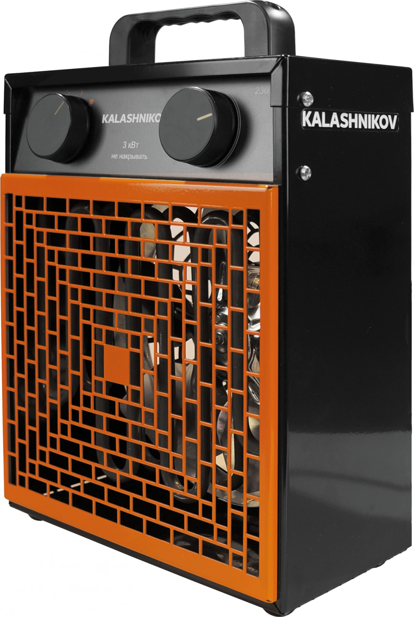 Тепловентилятор Kalashnikov Тетра KVF-E3-12 3000Вт черный/оранжевый