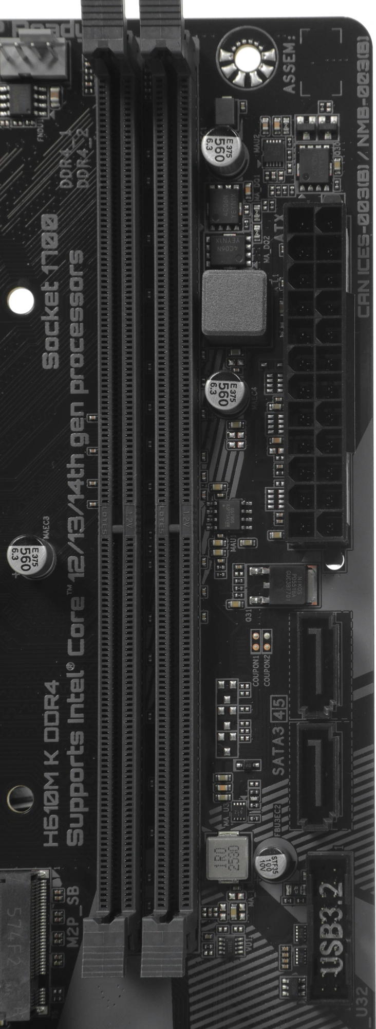 Материнская плата Gigabyte H610M K DDR4 Soc-1700 Intel H610 2xDDR4 mATX AC`97 8ch(7.1) GbLAN+HDMI