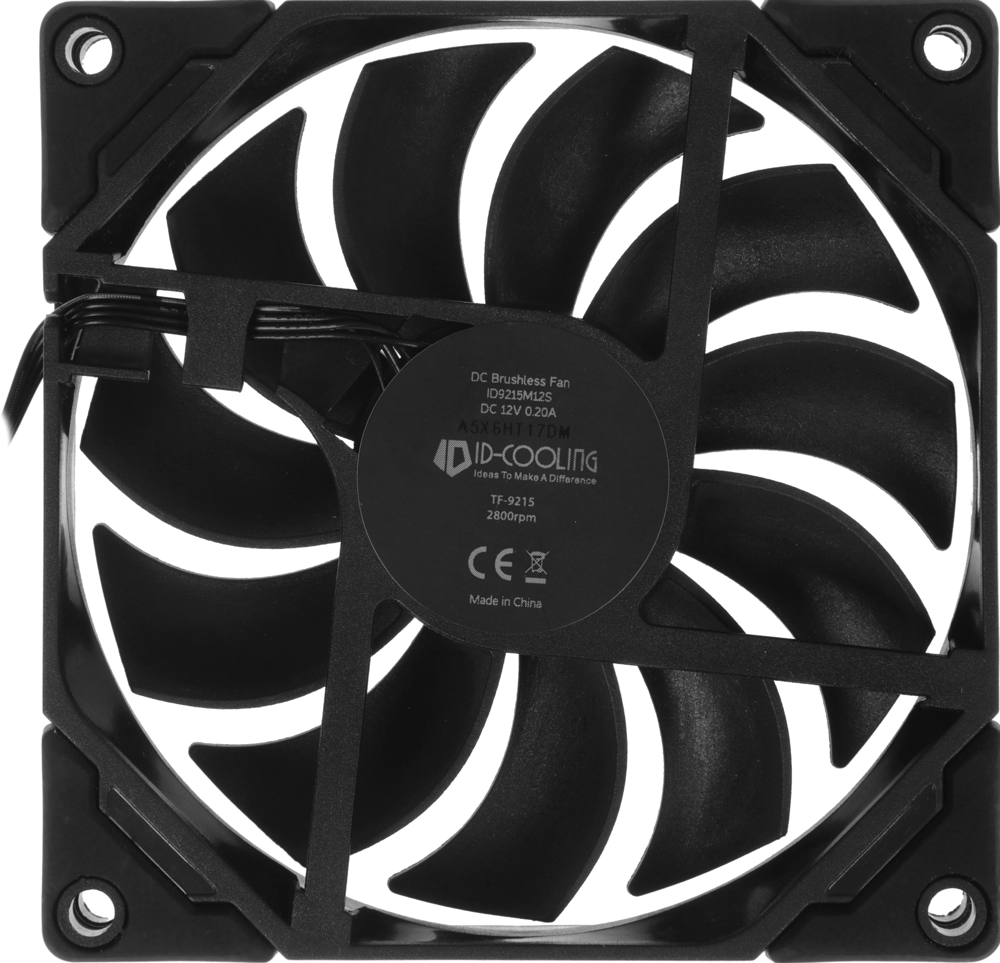 Вентилятор для корпуса ID-Cooling TF-9215-K 92х92x15 черный 4-pin 35дБ Ret