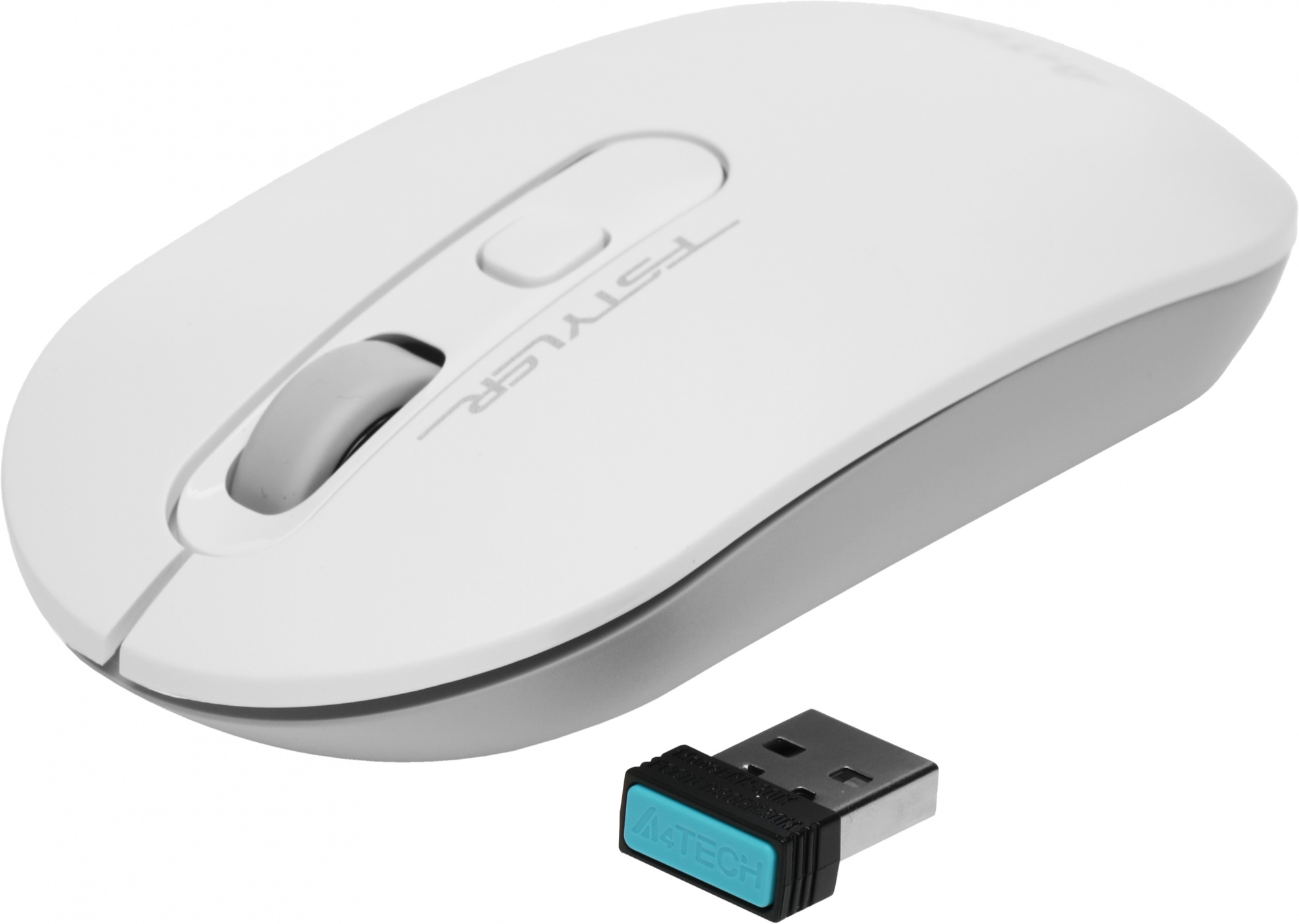 Мышь A4Tech Fstyler FG20S белый/серый оптическая 2000dpi silent беспров. USB для ноутбука 3but (FG20S USB WHITE)