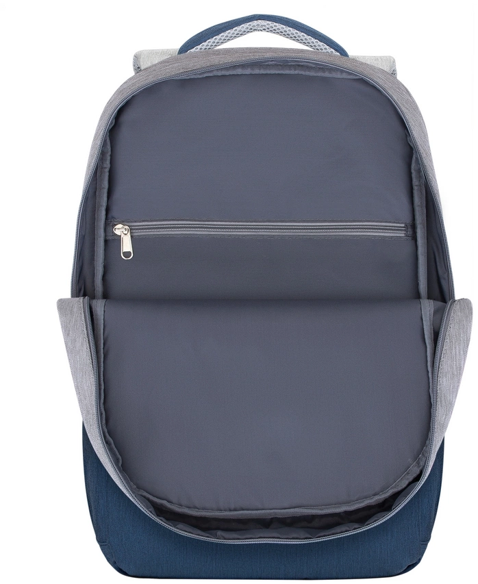 Рюкзак для ноутбука 17.3" Riva 7567 серый/темно-синий полиэстер (7567 GREY/DARK BLUE)