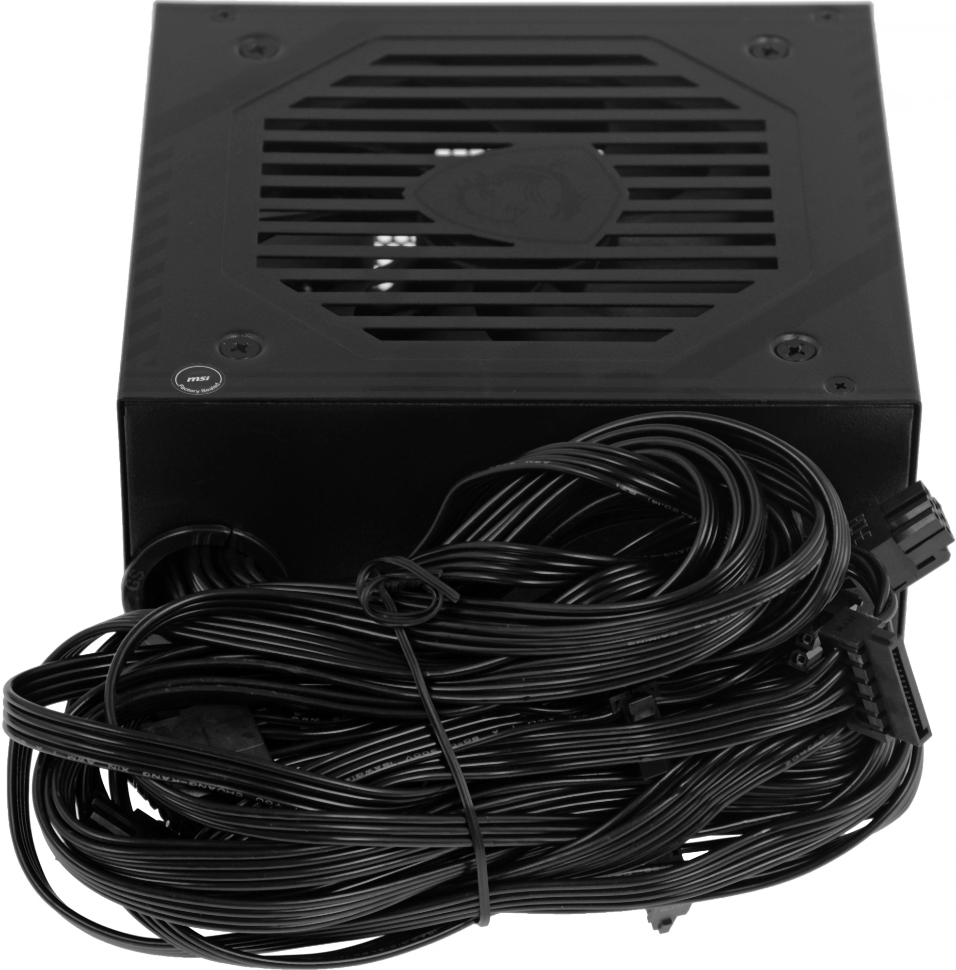Блок питания MSI ATX 500W MAG A500DN 80+ white (20+4pin) APFC 120mm fan 5xSATA RTL