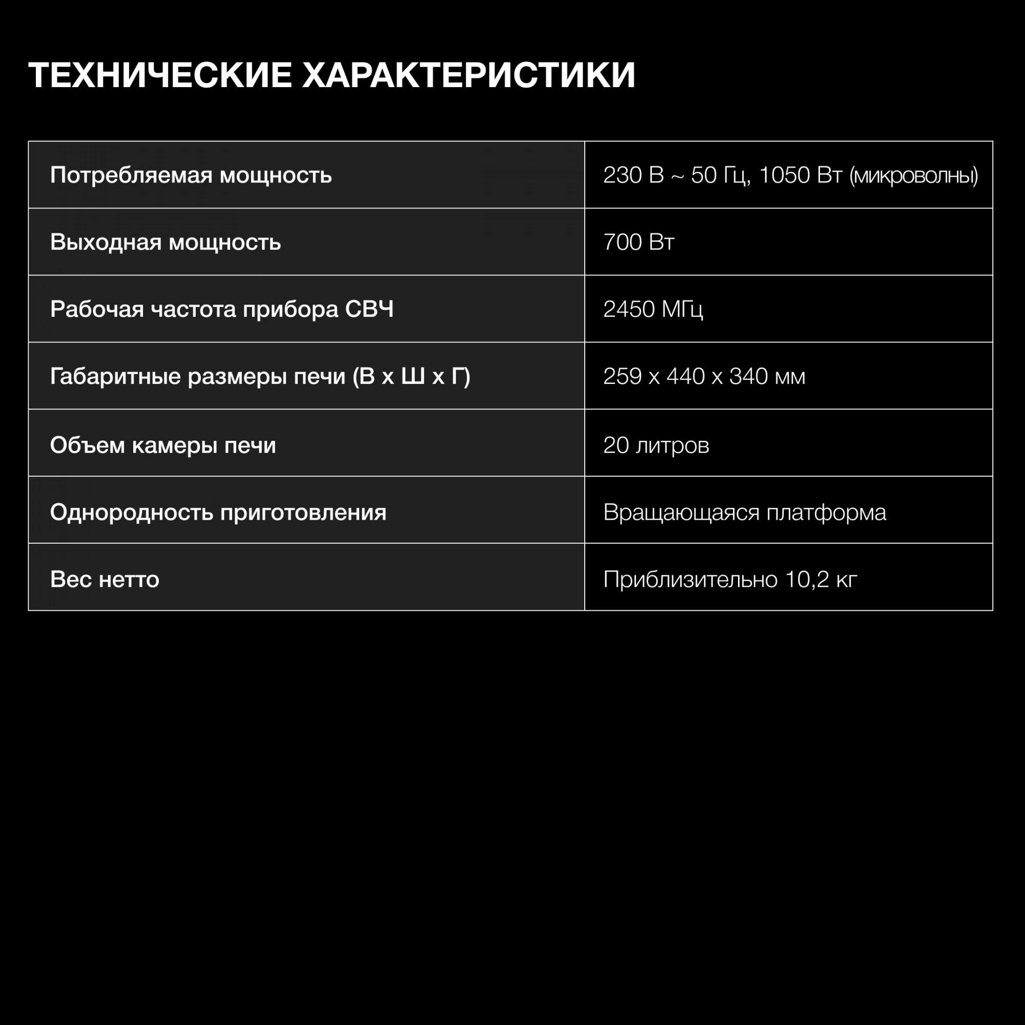Микроволновая Печь Hyundai HYM-M2065 20л. 700Вт черный