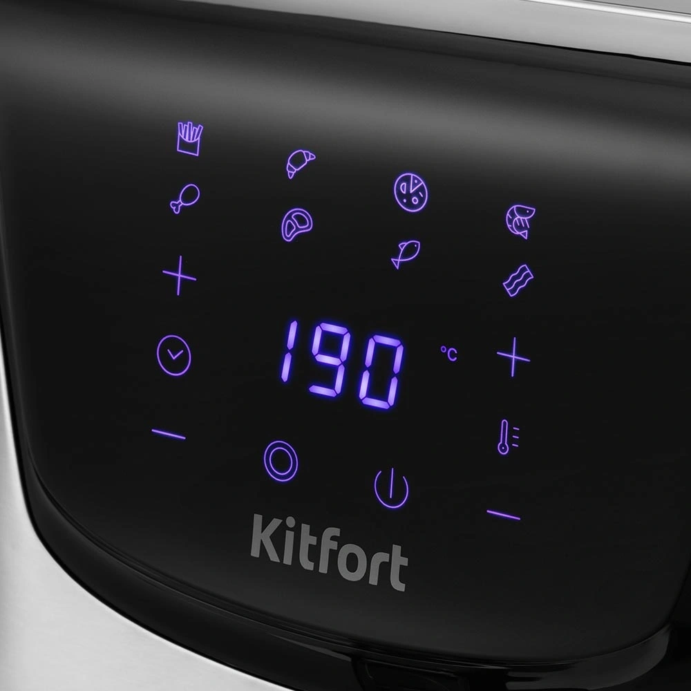 Аэрогриль Kitfort КТ-2232 1700Вт серебристый/черный