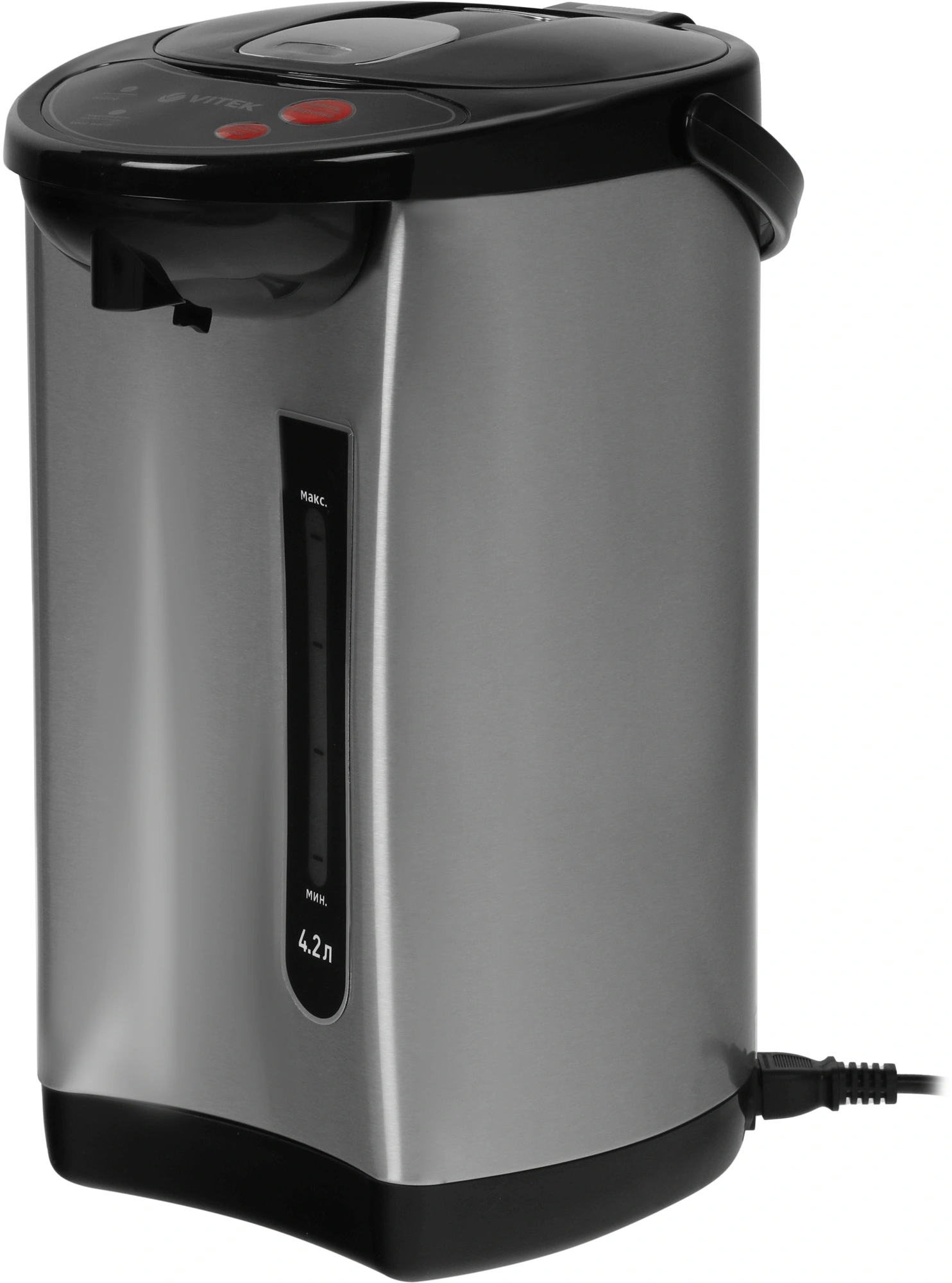 Термопот Vitek VT-7101 4.2л. 730Вт черный/серебристый
