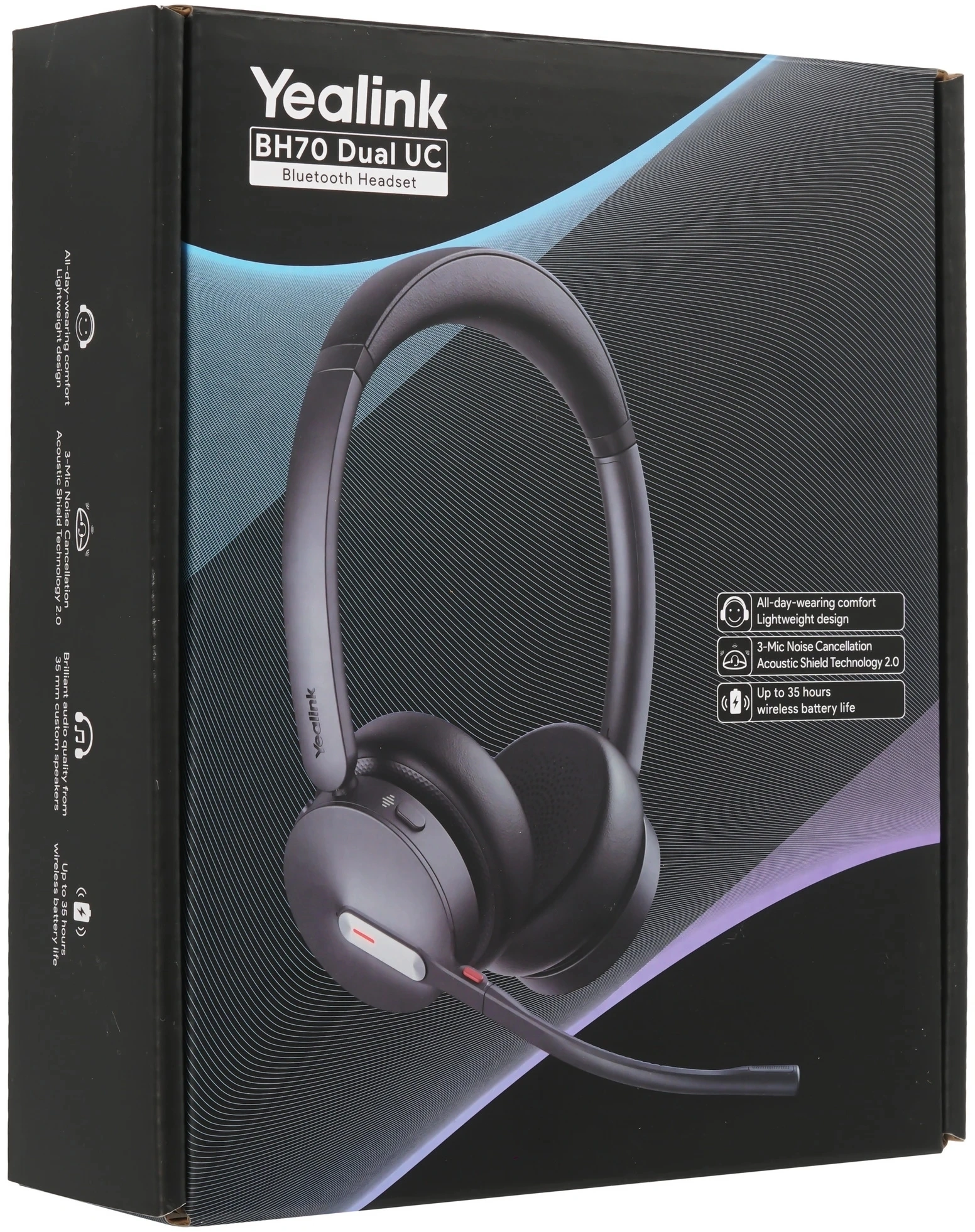 Наушники с микрофоном Yealink BH70 Dual UC USB-A черный накладные BT оголовье
