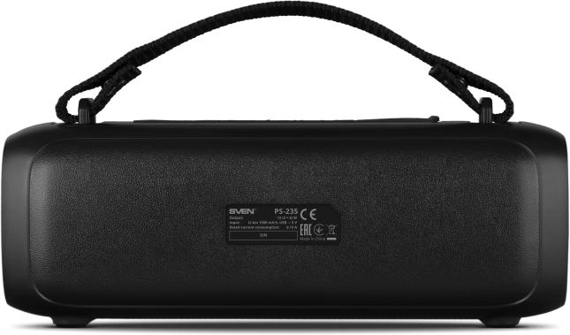 Колонка порт. Sven PS-235 черный 12W 2.0 BT 1500mAh (SV-022075)