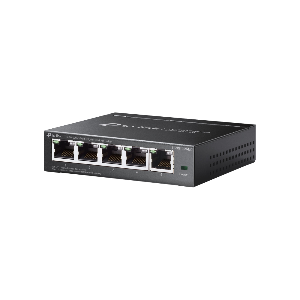 TL-SG105S-M2 - 5-портовый настольный 2.5G коммутатор. Порты: 5 х портов 2.5 Гбит/с RJ45, TP-link