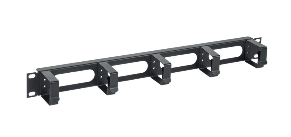 CO05-1M5RM - ITK Кабельный органайзер 19" 1U, 5 колец, черный