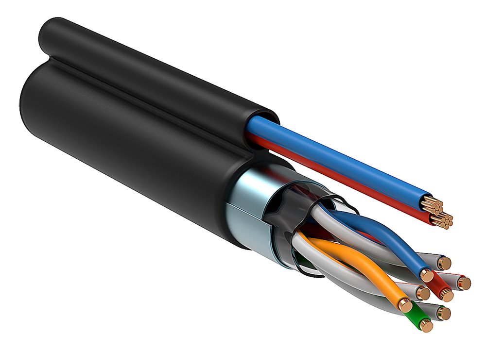 LC3-C5E04-379 - ITK Витая пара F/UTP кат.5E 4х2х24AWG LDPE каб. пит. 2x0,75