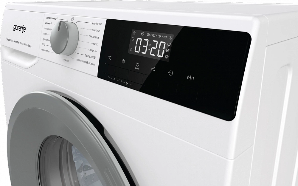 Стиральная машина Gorenje W2NHPI62SCS класс: A загр.фронтальная макс.:6кг белый инвертор