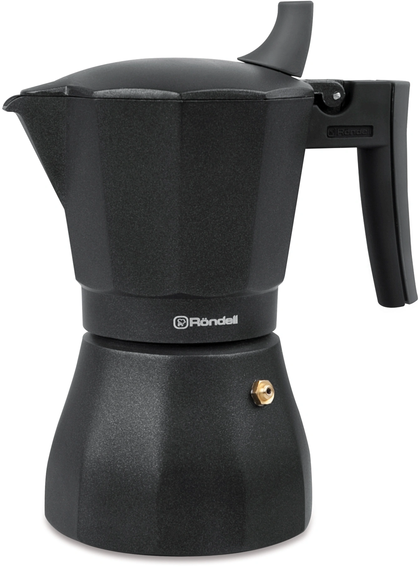 Кофеварка гейзерн. Rondell Kafferro RDA-994 0.45л алюминий темно-серый
