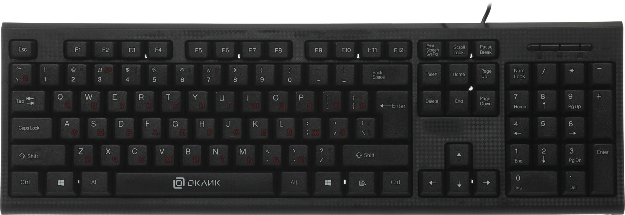 Клавиатура Оклик 120M черный USB (1083044)