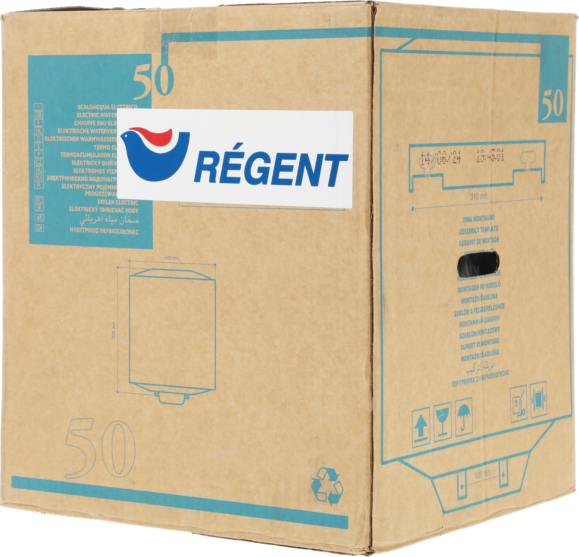Водонагреватель Regent NTS 50 1.5кВт 50л электрический настенный/белый