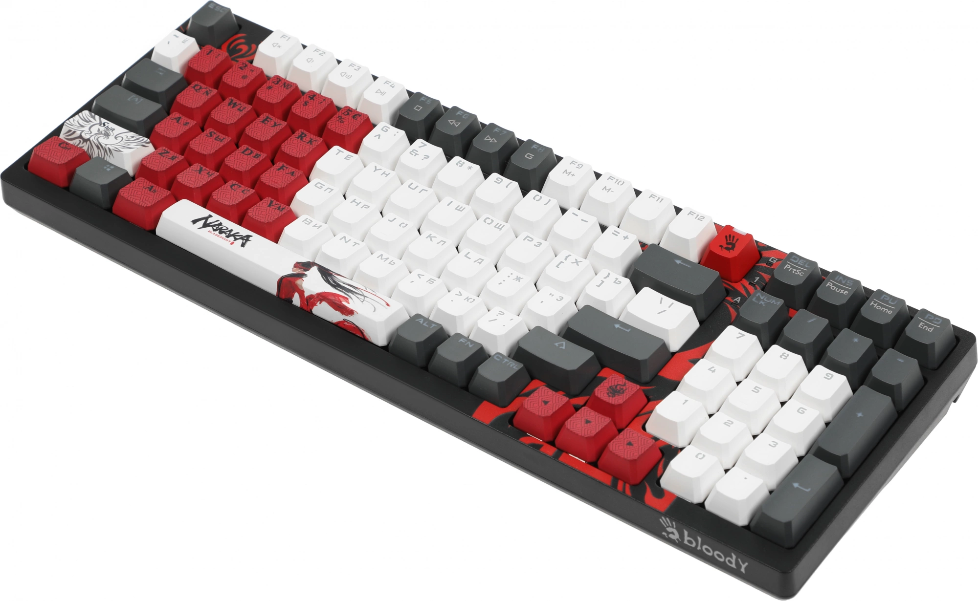 Клавиатура A4Tech S98 Naraka механическая черный/красный USB for gamer LED кабель 1.8м