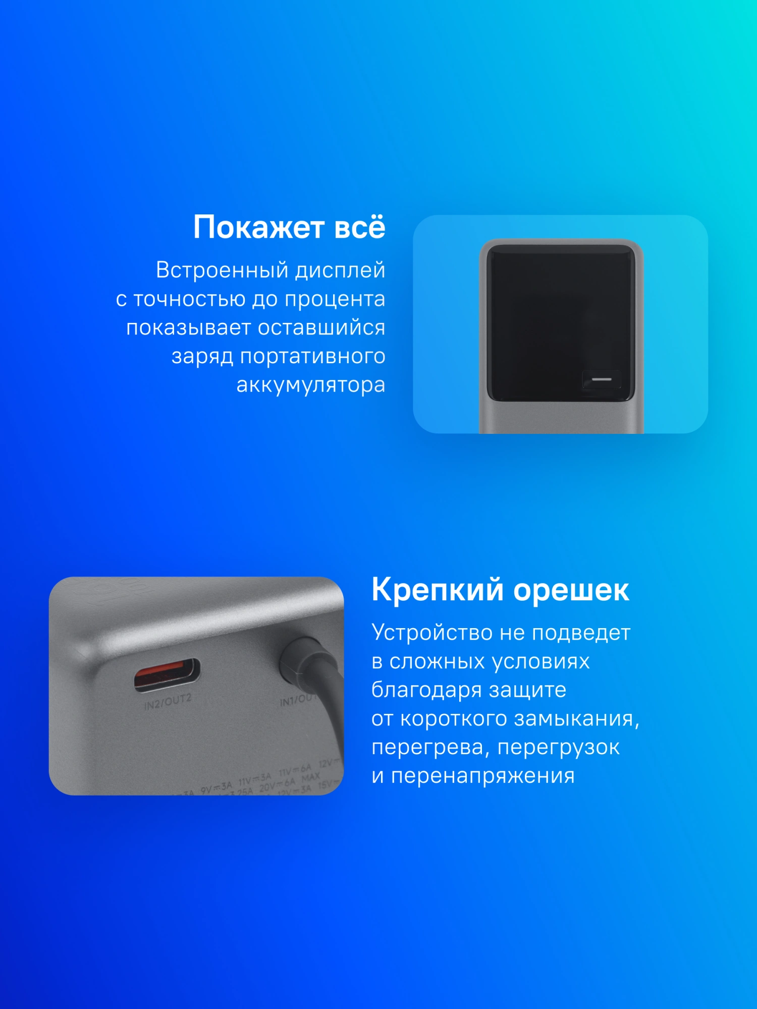 Мобильный аккумулятор Xiaomi BHR9361GL 10000mAh QC/PD 165W 6A USB-C серый