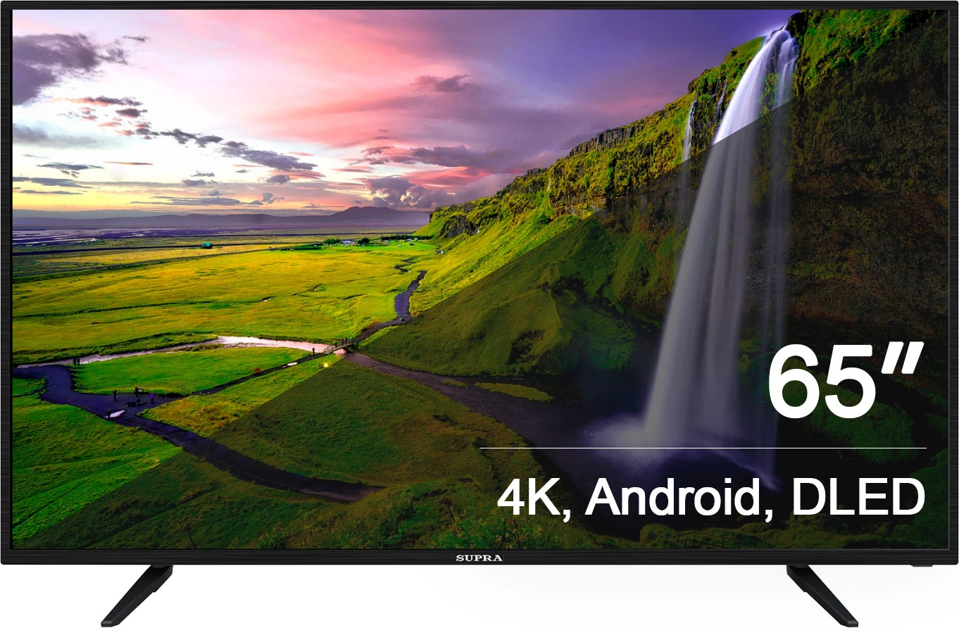 Телевизор LED Supra 65" STV-LC65ST0045U черный 4K Ultra HD 60Hz DVB-T DVB-T2 DVB-C USB WiFi Smart TV (RUS)