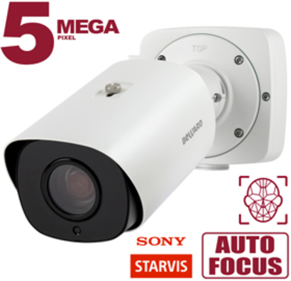 SV3218RZX - IP камера Beward, 5 Мп, 1/2.8'' КМОП Sony Starvis, 0.006 лк (день) / 0.003лк (ночь), 2xWDR до 120 дБ, 3 потока, H.265/H.264/MJPEG, 2592x1944, 30к/c, моторизованный объектив 5.3-64 мм