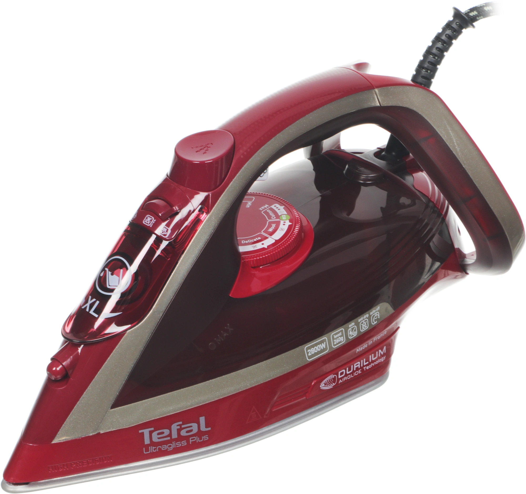 Утюг Tefal FV6820E0 2800Вт вишневый/серебристый