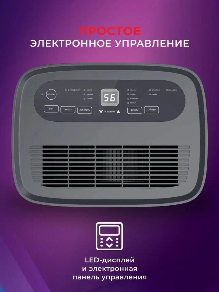 Осушитель воздуха Royal Clima Carisma Villa RD-CR40-E 520Вт бытовой белый/черный