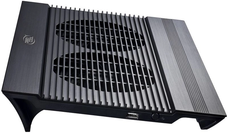 Подставка для ноутбука Deepcool N8 (DP-N24N-N8BK) 17" 380x278x55мм 25дБ 3xUSB 2x 140ммFAN 1244г алюминий черный