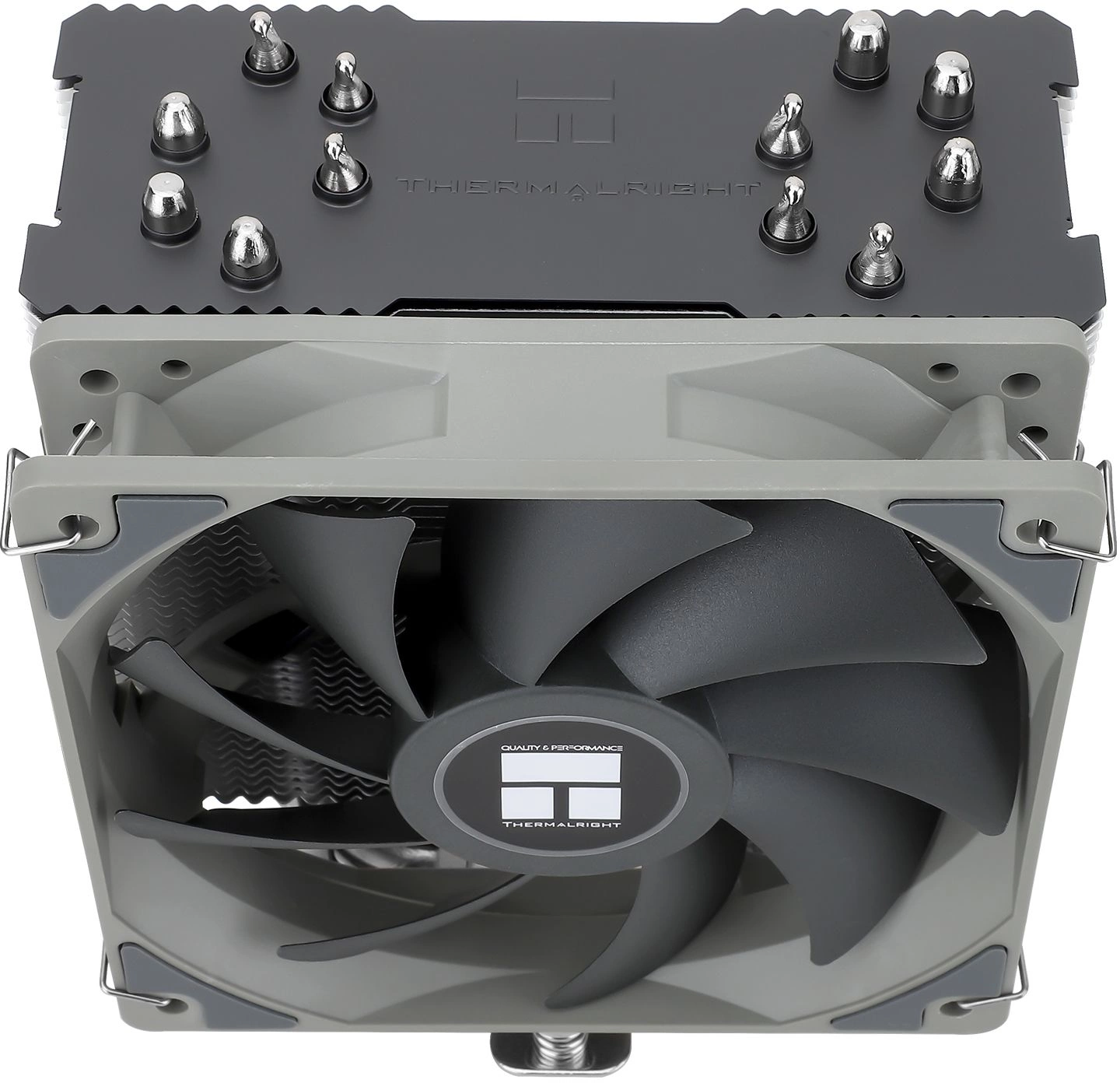 Устройство охлаждения(кулер) Thermalright Burst Assasin 120 Soc-AM5/AM4/1200/1700/1851 серый 4-pin 25.6dB Al+Cu 510gr Ret (BA120)