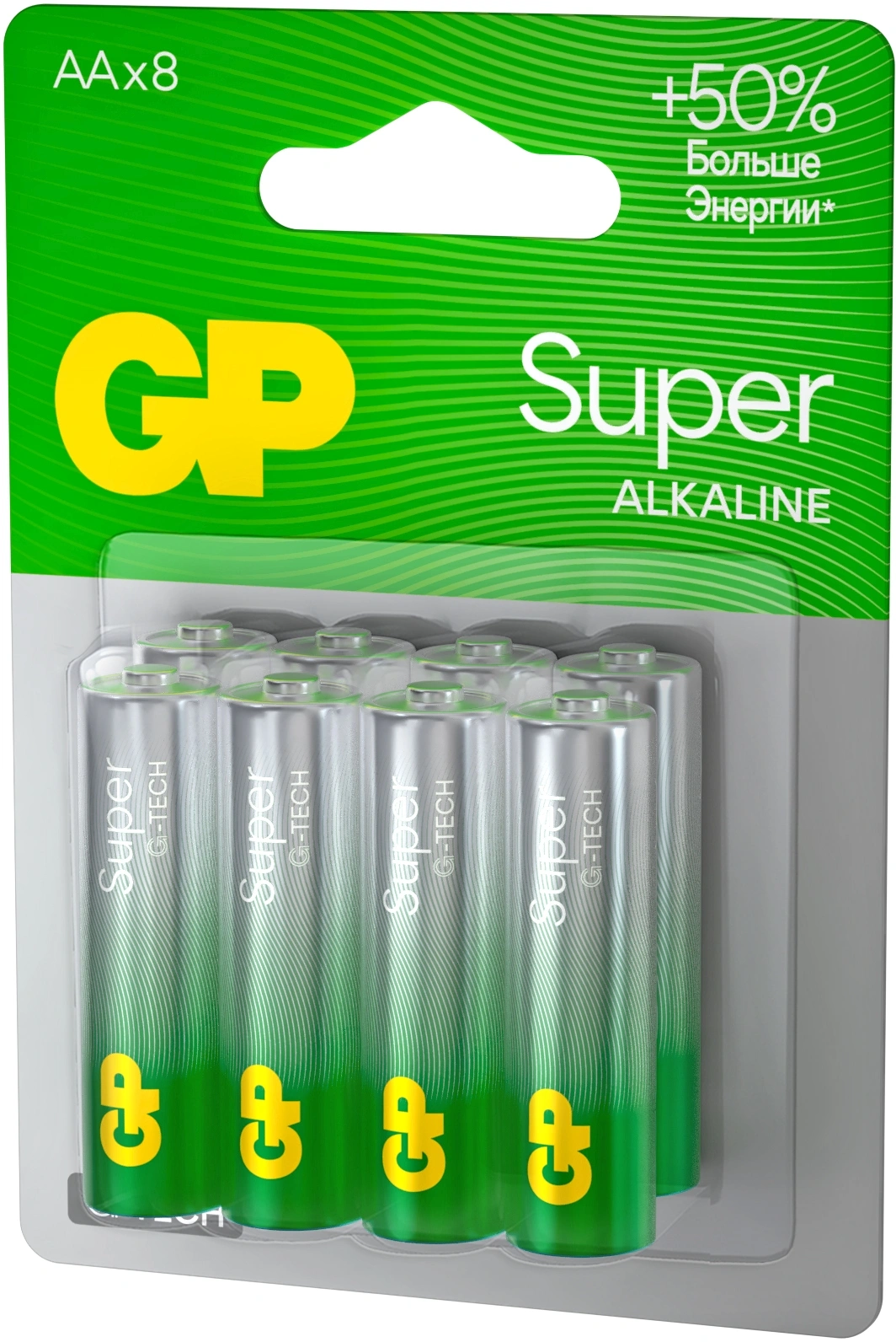 Батарея GP Super Alkaline 15AA21-2CRSBC8 AA (8шт) блистер