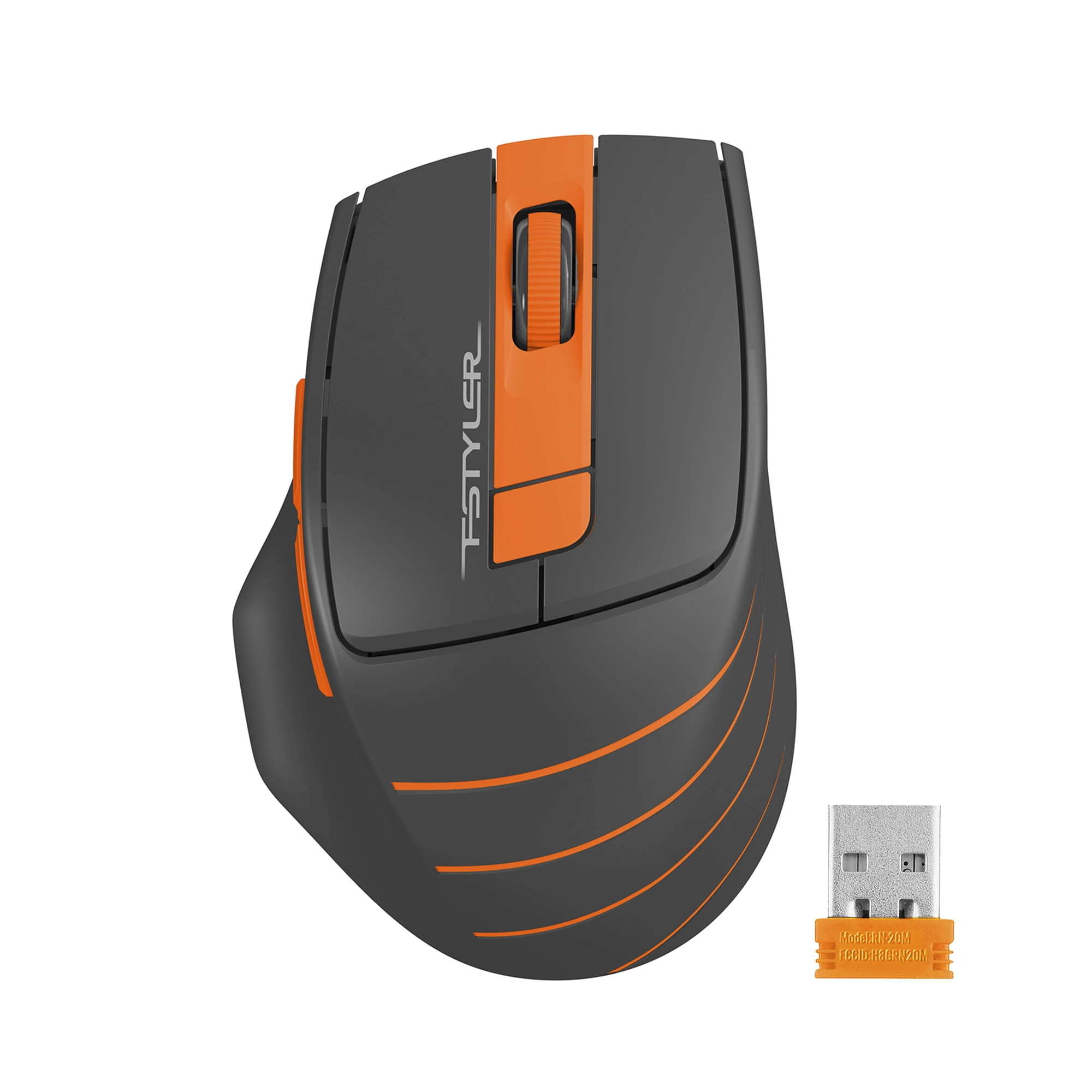 Мышь A4Tech Fstyler FG30S серый/оранжевый оптическая 2000dpi silent беспров. USB 6but (FG30S ORANGE)