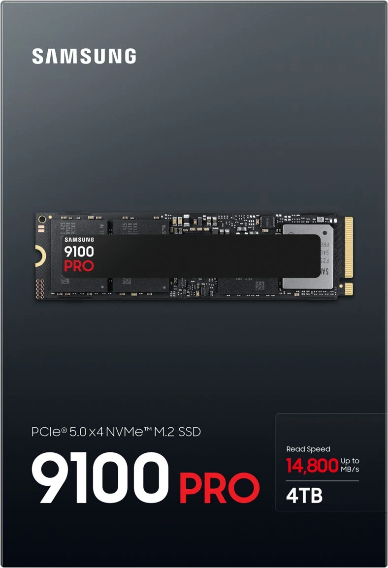 Накопитель SSD Samsung PCIe 5.0 x4 4TB MZ-VAP4T0BW 9100 PRO M.2 2280