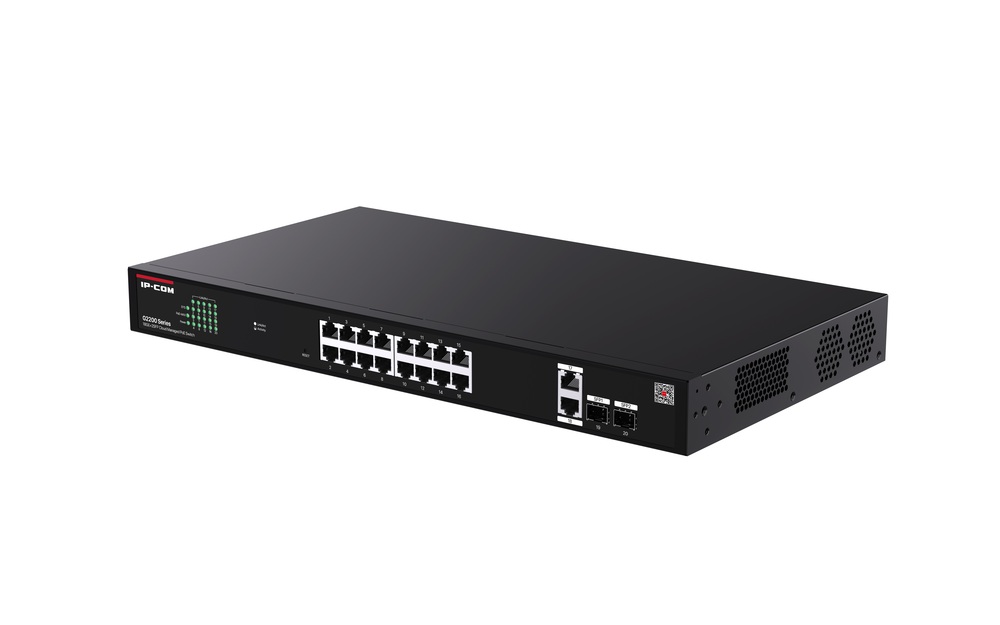 IP-COM G2220P-16-250W - Коммутатор Web smart  с 18 гигабитными портами и 1 SFP-портом, включая 16 портов с поддержкой технологии PoE