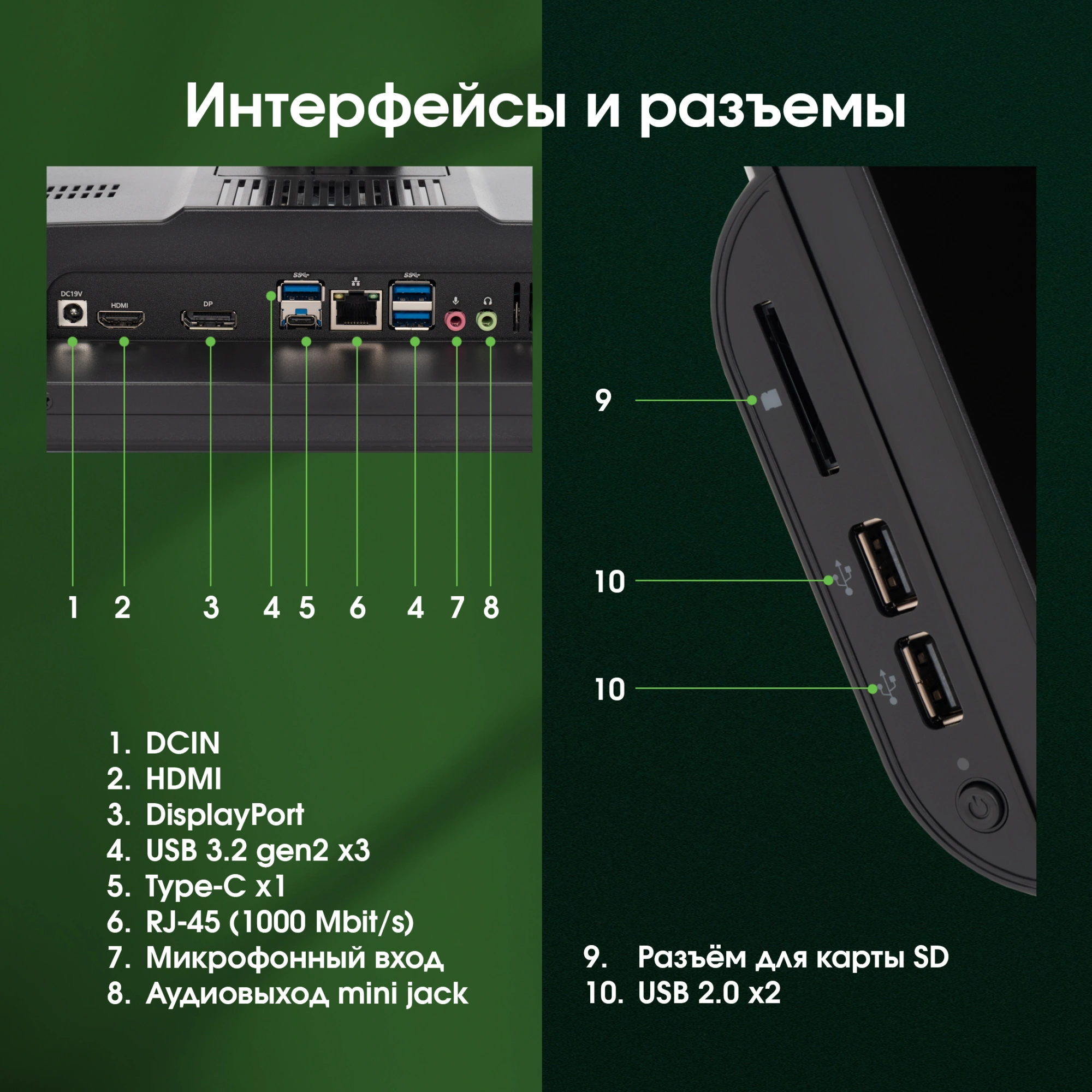Моноблок Digma Pro Vision 23.8" Full HD i3 1215U (1.2) 8Gb SSD256Gb UHDG CR Windows 11 Pro Eth WiFi BT 90W клавиатура мышь Cam черный 1920x1080