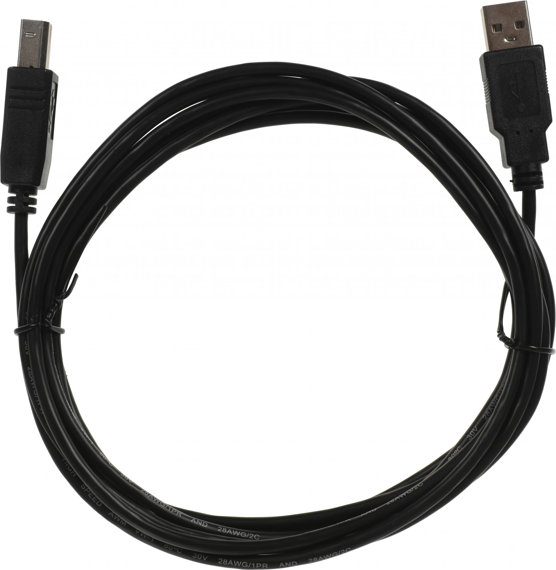 Кабель KingPrice KP-AmBm-v2-3m ver2.0 USB A (m) USB B(m) 3м черный