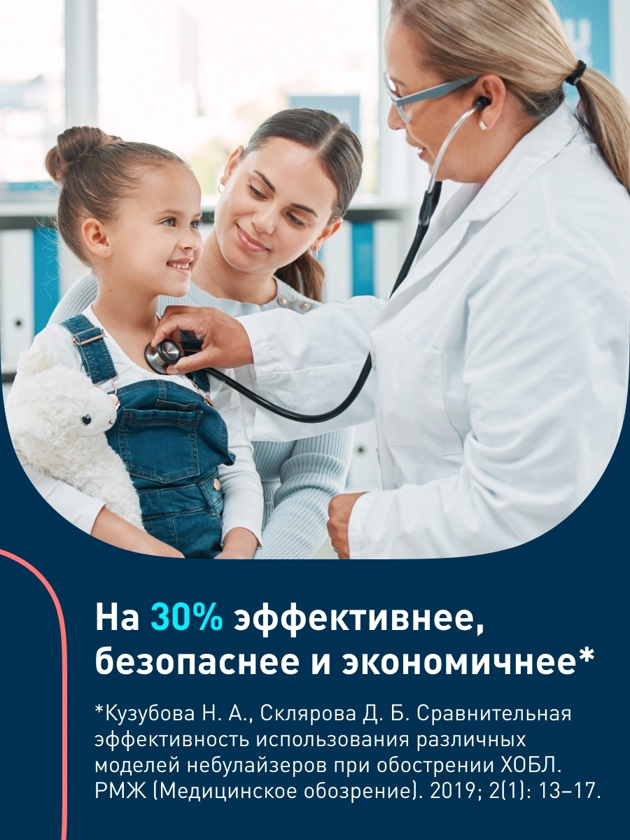 Ингалятор Omron NE-C28 Plus (NE-C28P-RU) компрессорный стационарный белый
