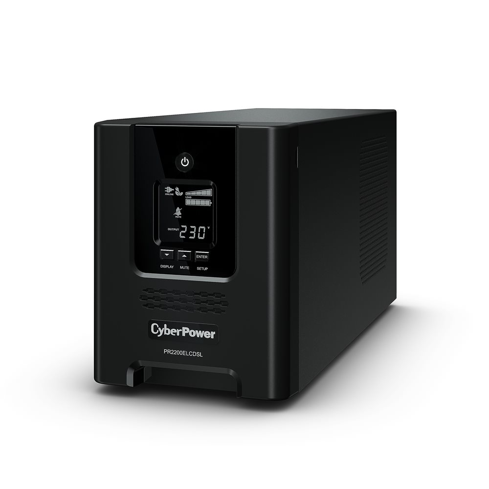 PR2200ELCDSL - Источник бесперебойного питания линейно-интерактивный CyberPower PR2200ELCDSL 2200ВА/1980Вт USB/RS-232/EPO/SNMPslot (8 IEC С13, 1 IEC C19)
