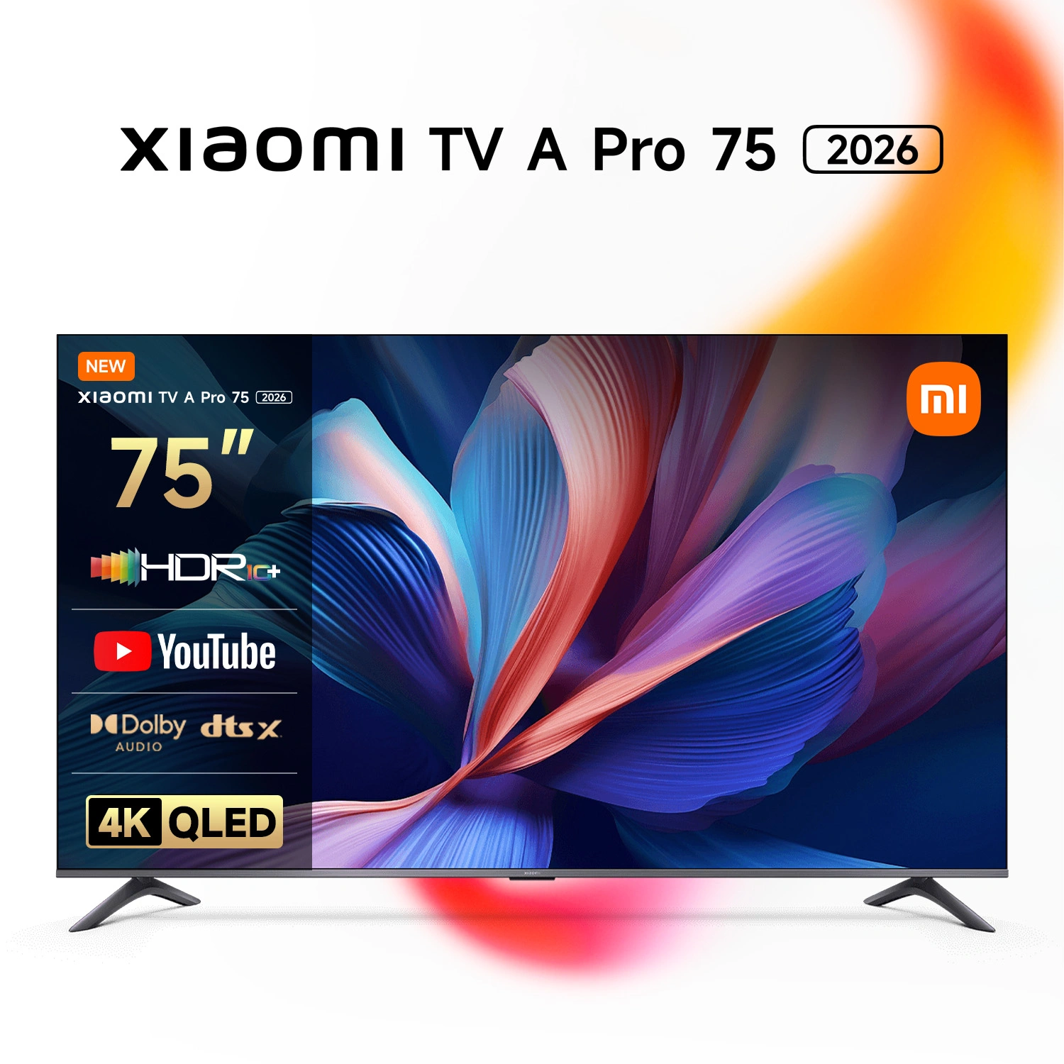 Телевизор QLED Xiaomi 75" TV A Pro 75 2026 черный 4K Ultra HD 60Hz MEMC DVB-T2 DVB-C DVB-S2 USB WiFi Smart TV