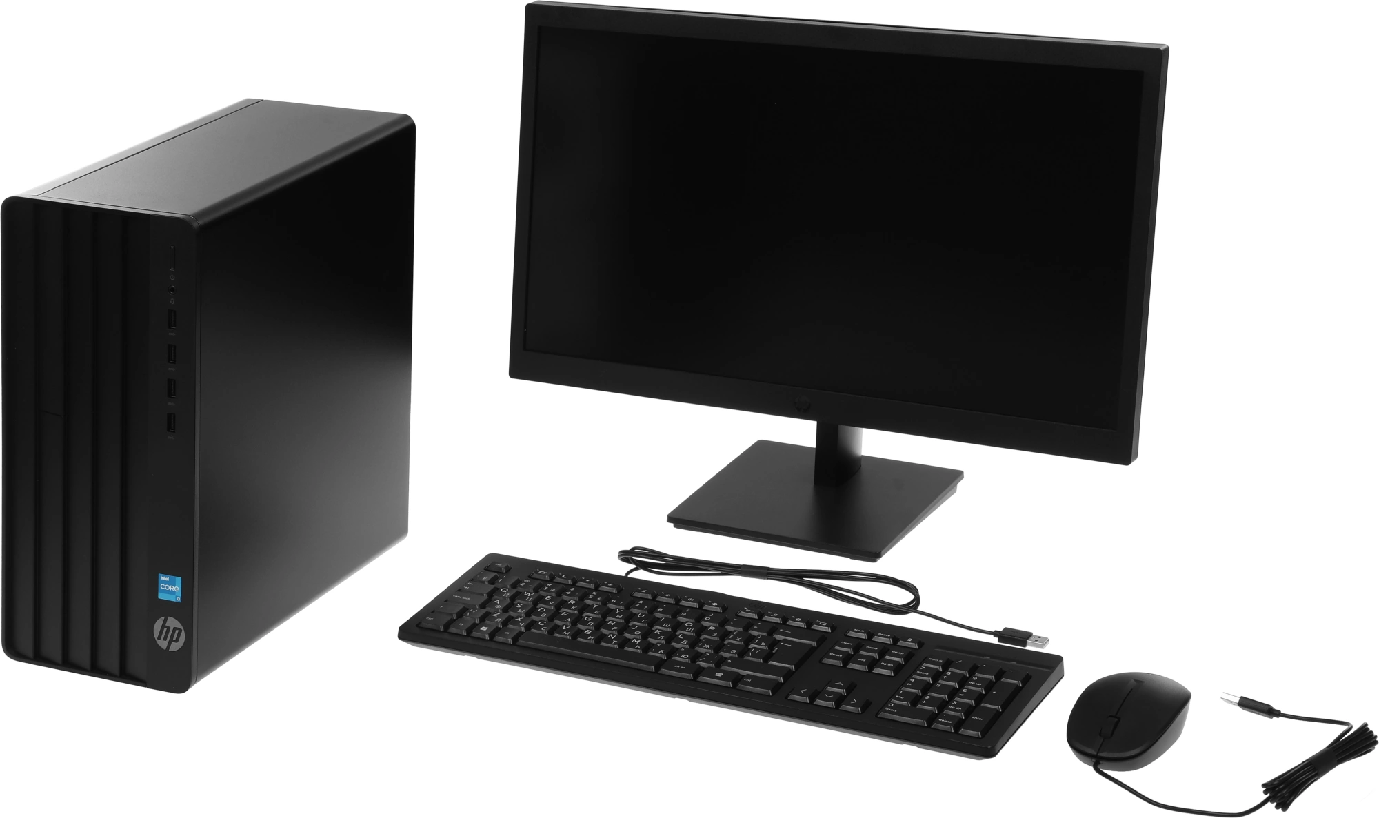 ПК HP 290 G9 MT i3 12100 (3.3) 8Gb SSD512Gb UHDG 730 FreeDOS GbitEth 180W kb мышь клавиатура черный монитор в комплекте P22v (9M937AT)