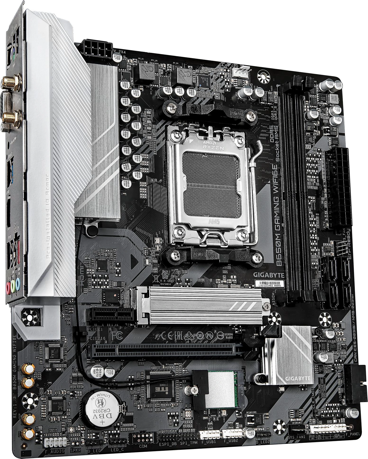 Материнская плата Gigabyte B650M GAMING WIFI6E Socket AM5 AMD B650 2xDDR5 mATX AC`97 8ch(7.1) 2.5Gg RAID+VGA+HDMI