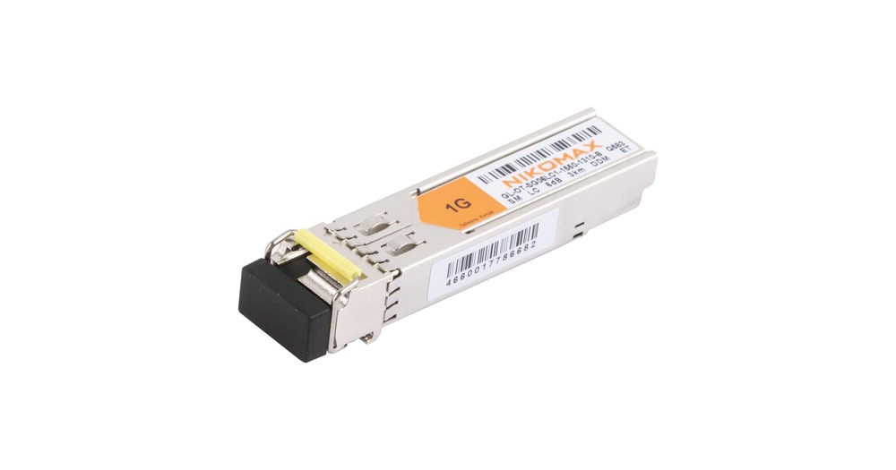 GL-OT-SG06LC1-1550-1310-B - одноволоконный одномодовый SFP-модуль NIKOMAX WDM, скорость 155Mb/1,25Gb/s. Разъём LC. Tx:1550/Rx:1310 нм. Расстояние передачи до 3 км.