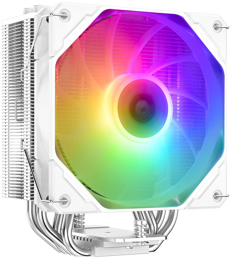 Устройство охлаждения(кулер) ID-Cooling SE-224-XTS ARGB Soc-AM5/AM4/1200/1700/1851 белый 4-pin 29dB Al+Cu 220W 650gr Ret (SE-224-XTS ARGB WHITE)