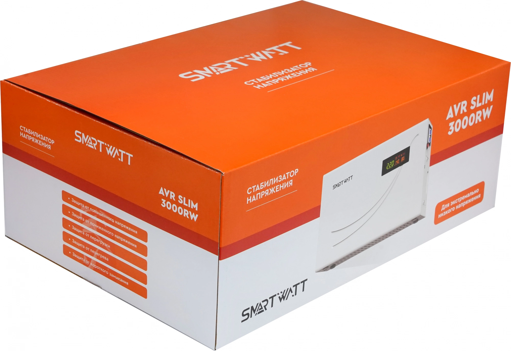 Стабилизатор напряжения Smartwatt AVR Slim 3000RW 3000ВА белый