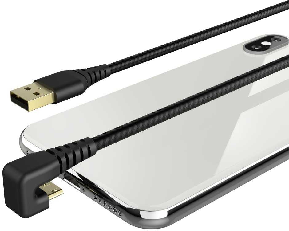 Кабель Hama 00187220 USB (m)-micro USB (m) 1.5м черный